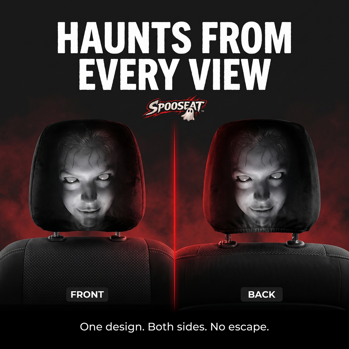 Spooky Car Headrest Covers
